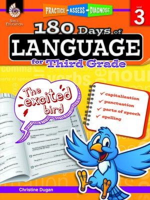 cover image of 180 Days of Language for Third Grade: Practice, Assess, Diagnose